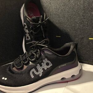 Ryka Women's Black and Pink Sneakers